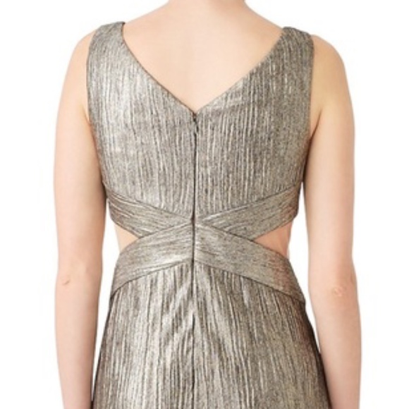 Adrianna papell gold crinkle gown Clearance